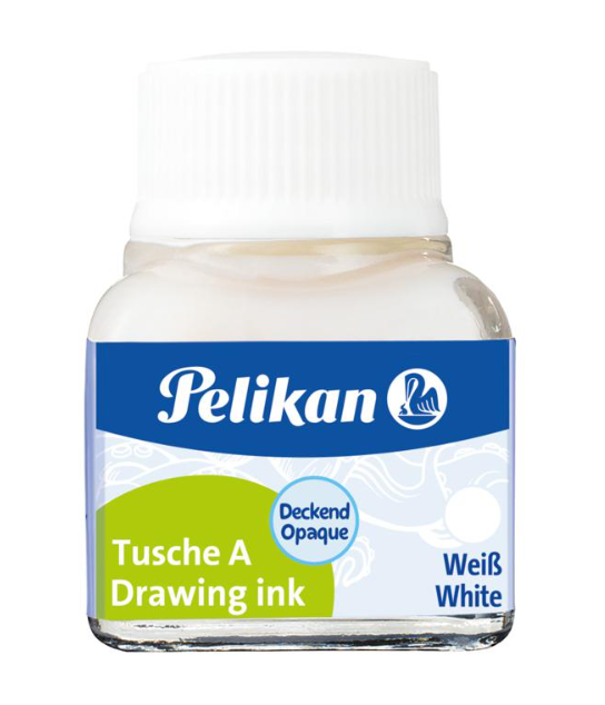 Pelikan Tekeninkt, wit 10ml